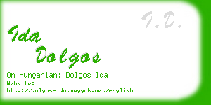 ida dolgos business card